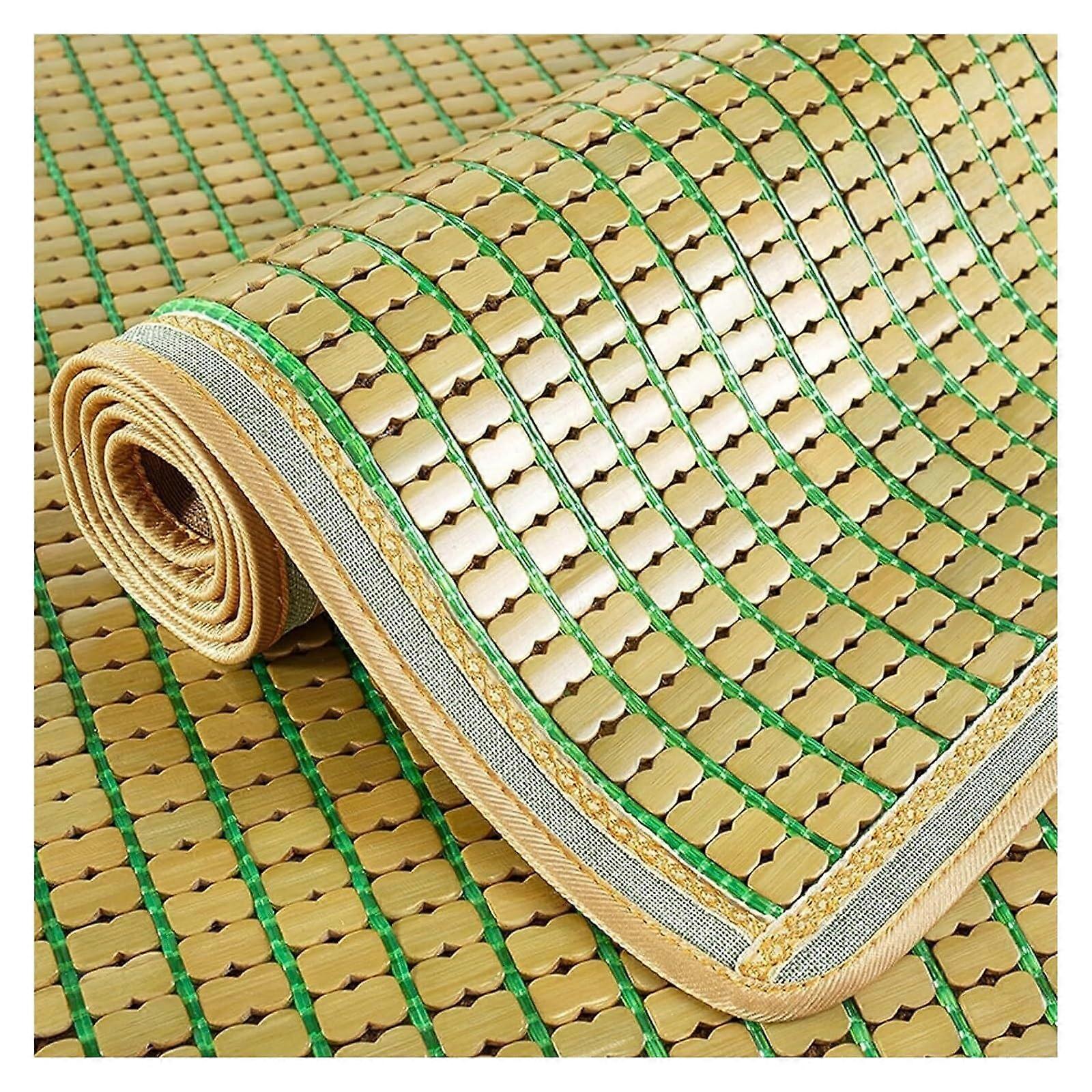 Bamboo Cooling Mattress Pad with Breathable 3D Weave, Foldable Summer Sleeping Mat 0.8x1.9m
