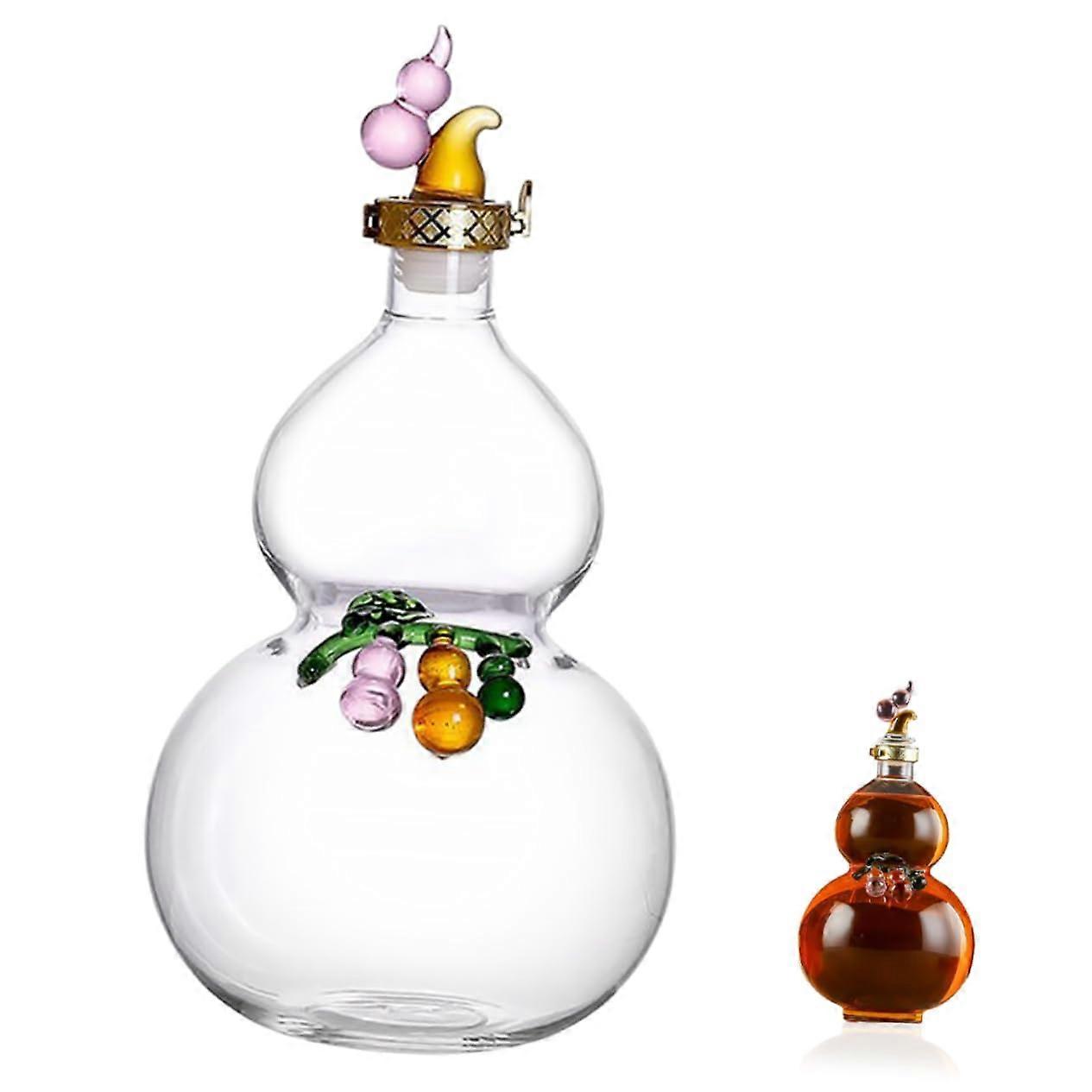 Gourd Shaped Glass Wine Decanter Portable Water Kettle for Home Wine Making and Serving