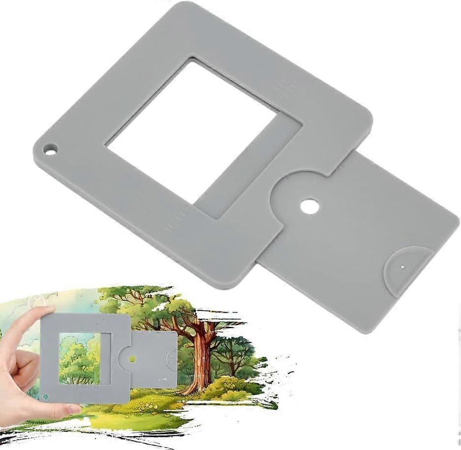 2pcs View Finder with Sliding Mechanism Color Isolation View Finder Gray Scale Value Finder View Catcher Composition Tool for Artists Painting Drawing