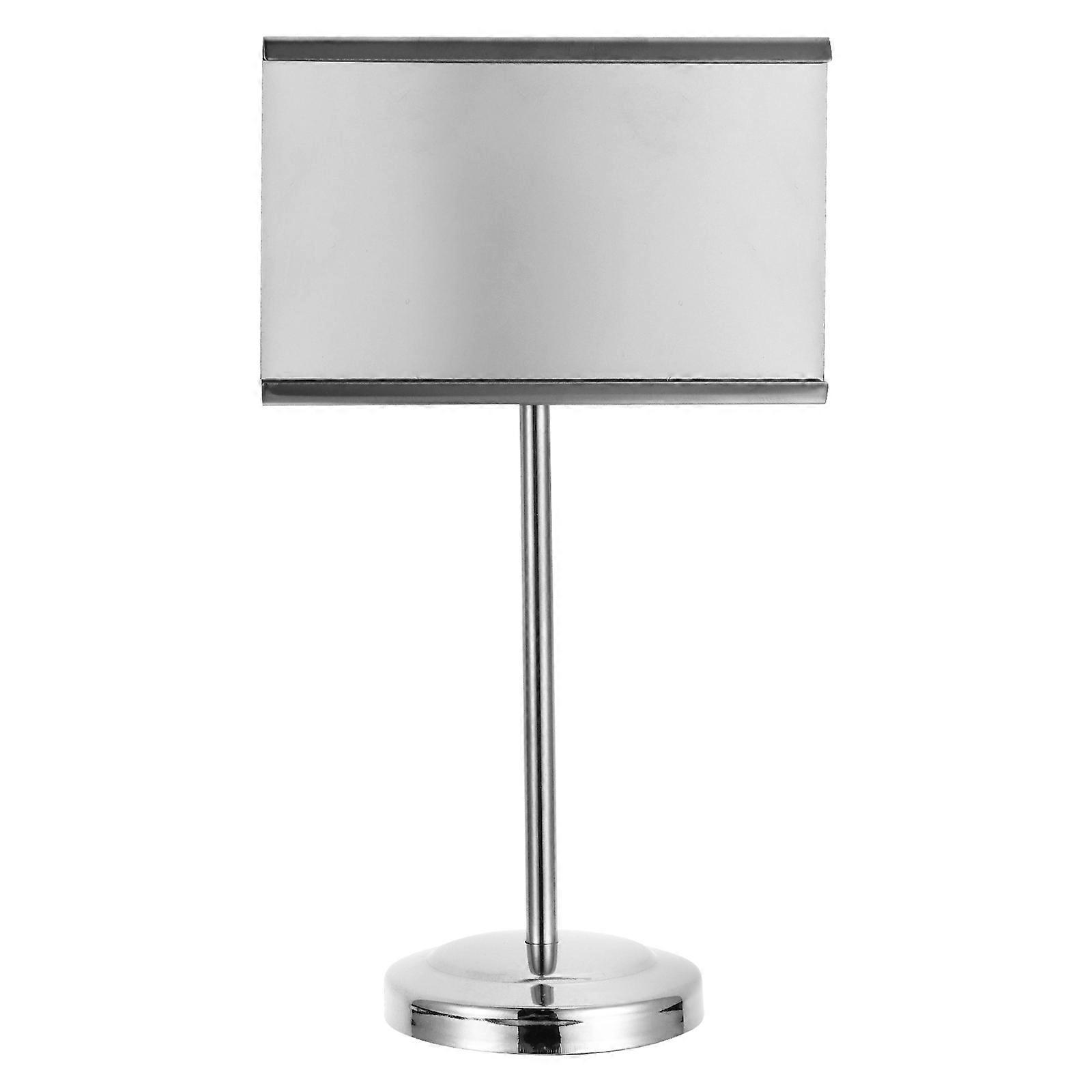 Table Number Stand Stainless Steel for Note Holding 2Pcs Silver Menu Stand