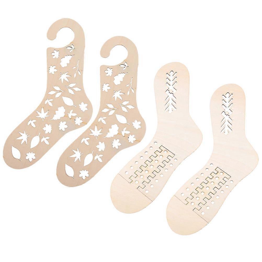 Wood Sock Blockers 12 Pcs Knitting Molds Suitable For Sock Display Crafting Projects Durable And