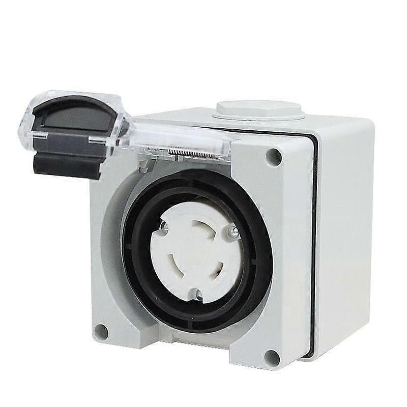 RV Power Inlet Box 30 Amp NEMA L530C Weatherproof IP66 Outdoor Generator Connection