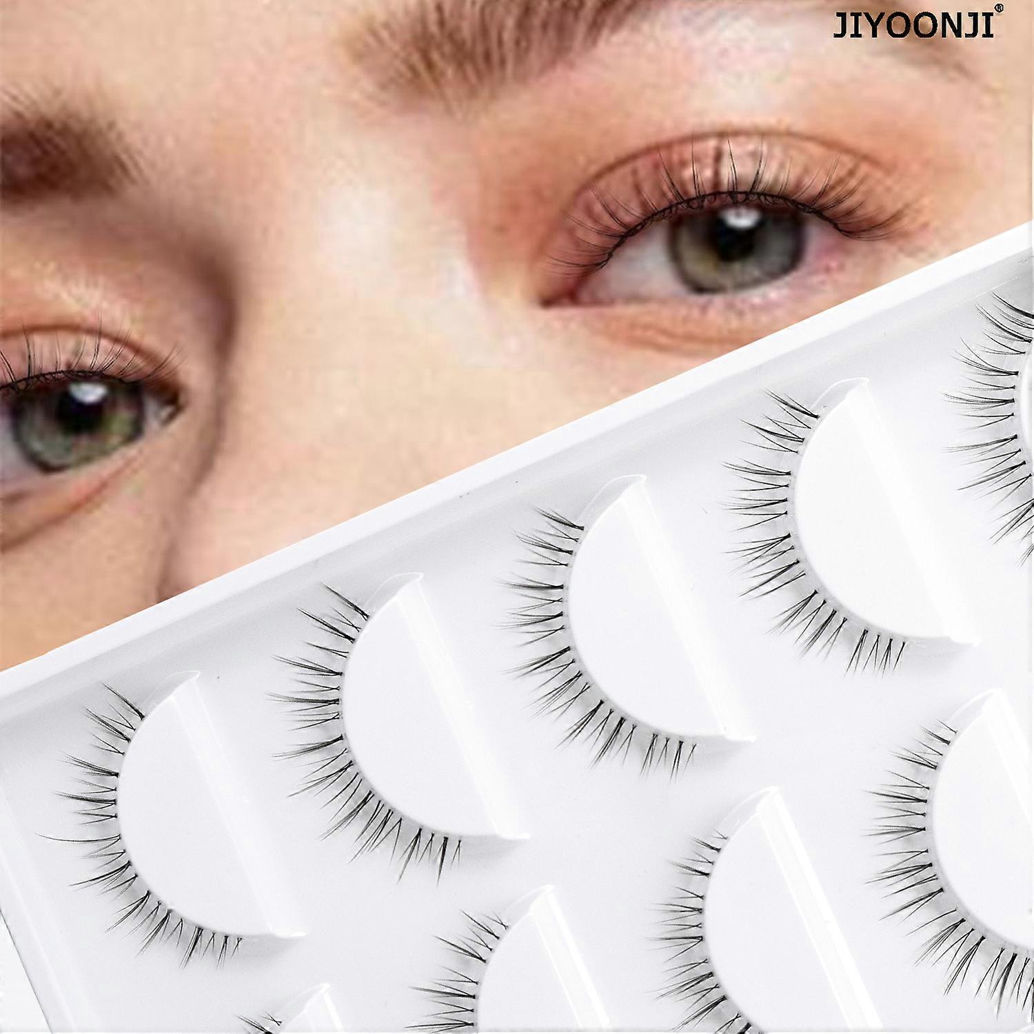 5 Pairs of Comfortable and Light Transparent Short Eyelash Natural False Eyelashes