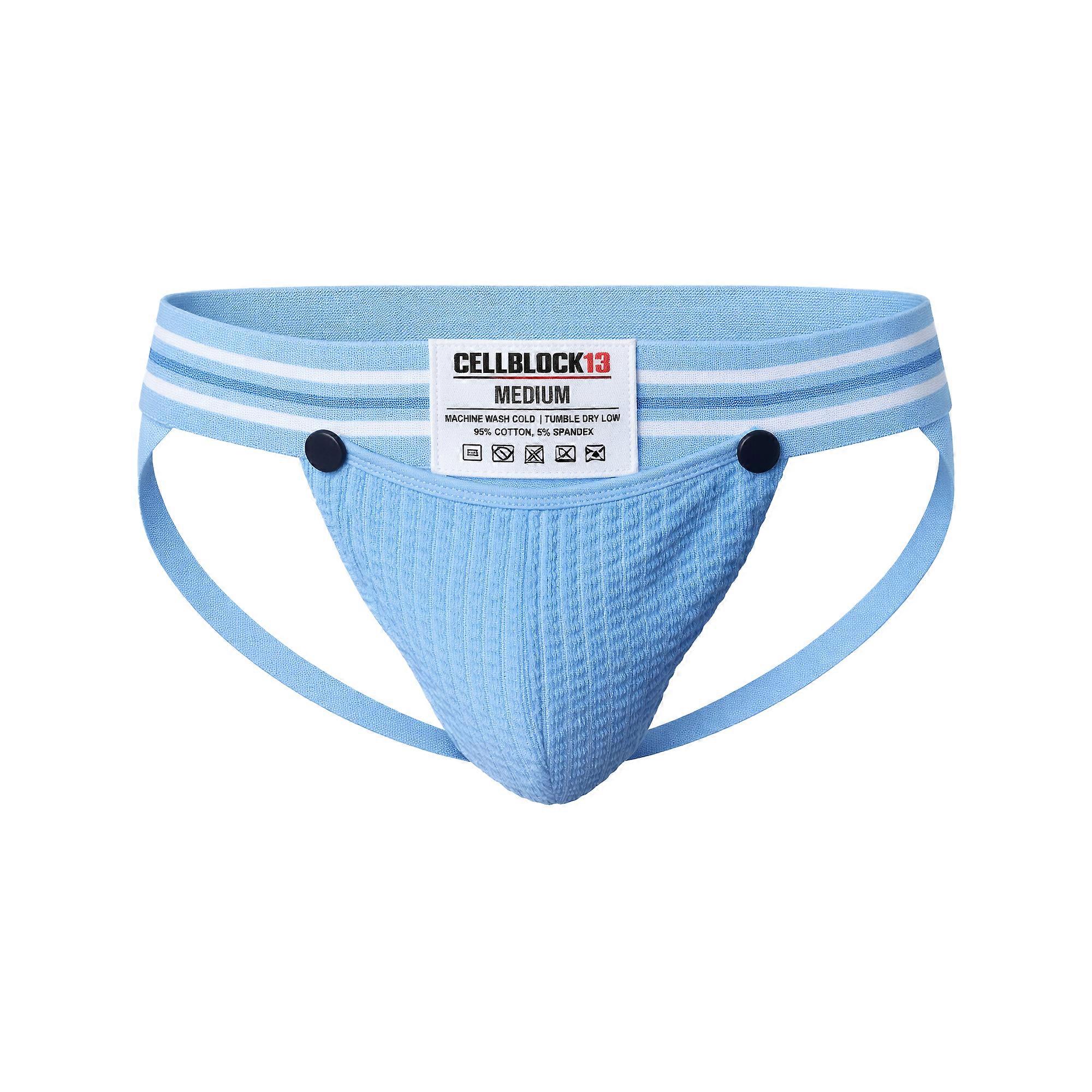 CELLBLOCK 13 Tight End 2 palcový Snap Up Jockstrap Světle modrý | Pánské spodní prádlo | Pánský suspenzorový popruh