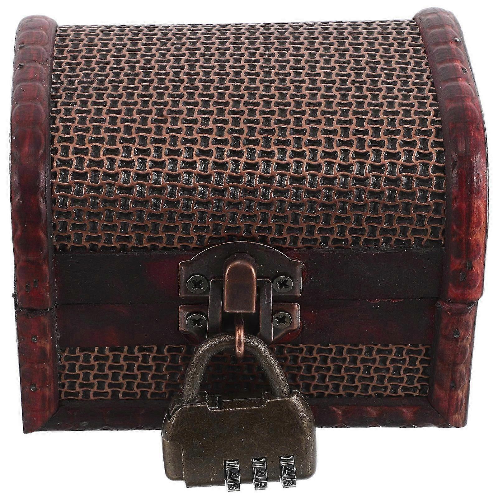 It looks like your message got cut off, but craft a complete product title or description for a **vintage small wooden treasure chest** based on what