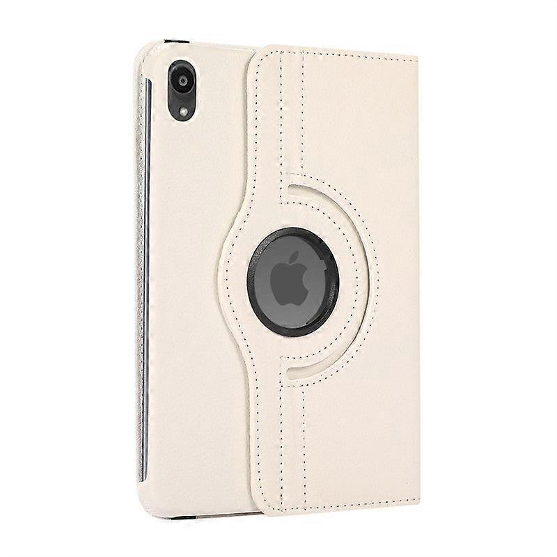 Stylish Case For Ipad 10 White Lychee Texture Rotating Leather No1462