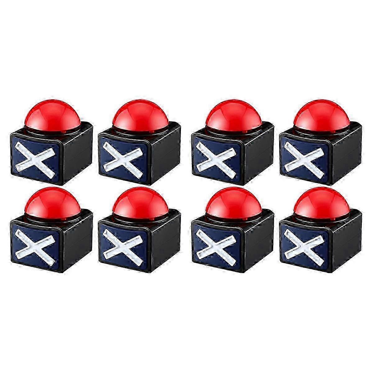 8PCS Game Answer Buzzer,Game Buzzer Alarm Sound Play Button with Light Trivia Quiz Got Talent Buzzer