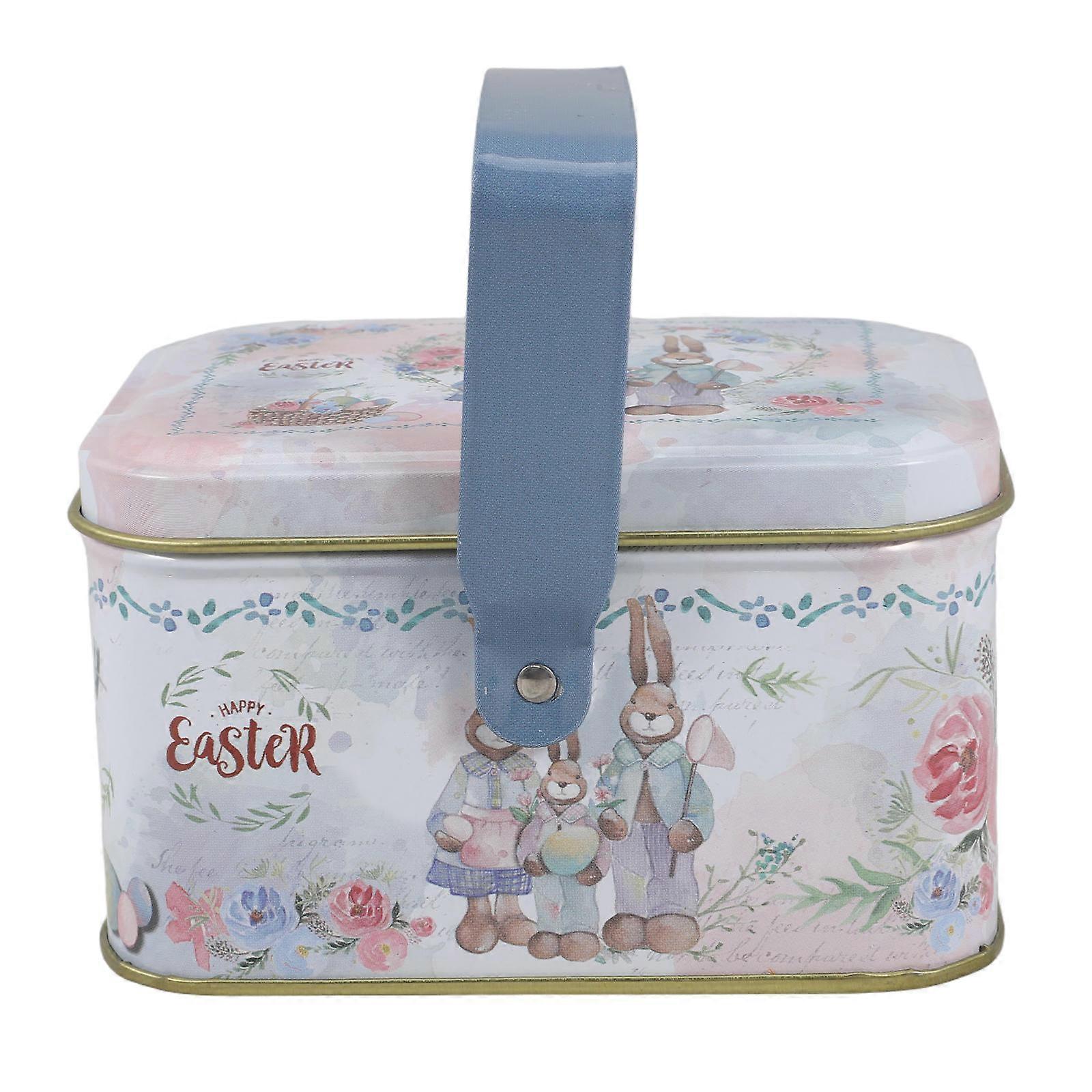 Easter Containers With Lids Rectangular Iron Box For Easter Party Supplies And Wedding Storage Gift 1Pcs