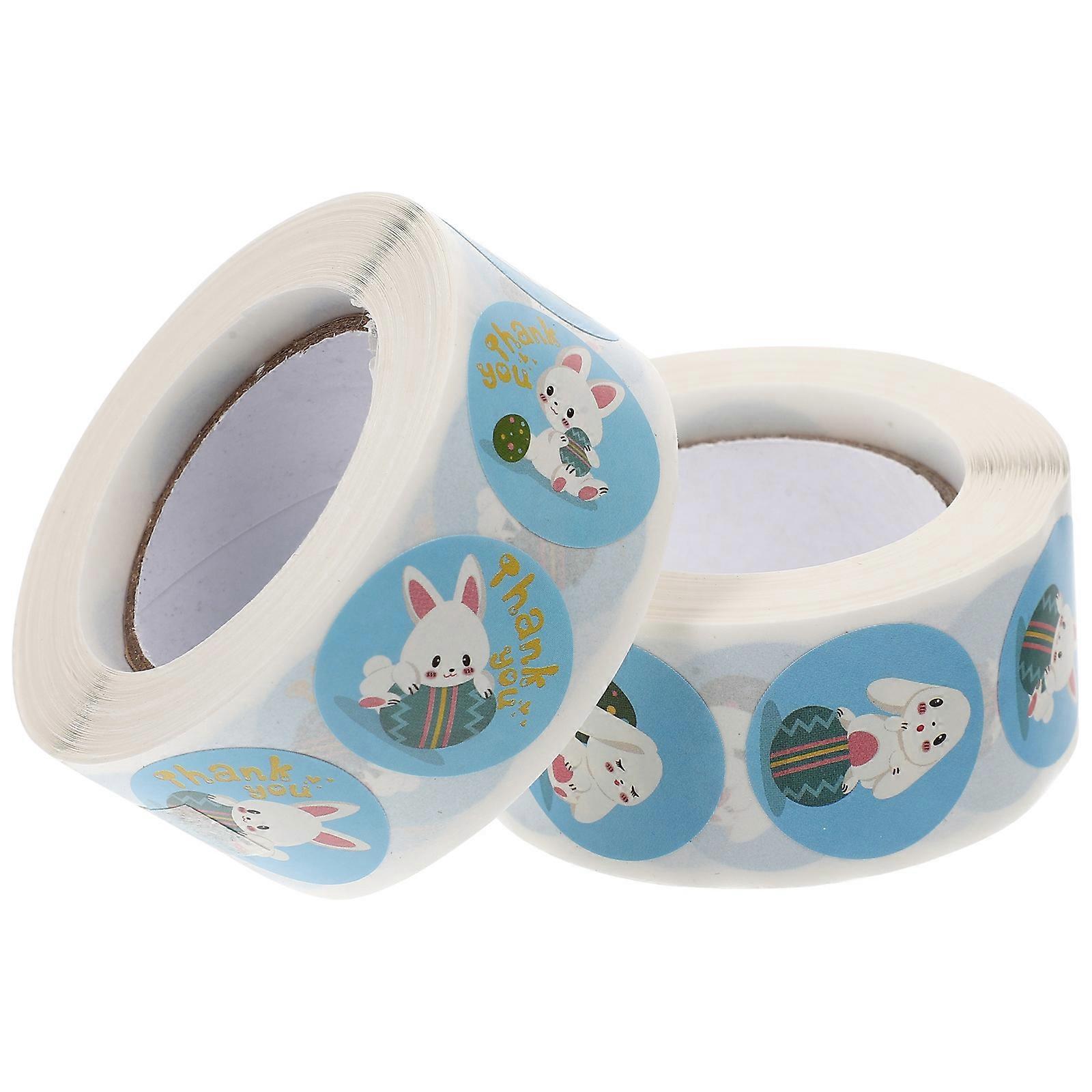 Round Sealing Decals Multi-Colored 2.5x2.5cm Easter Celebration 2 Rolls