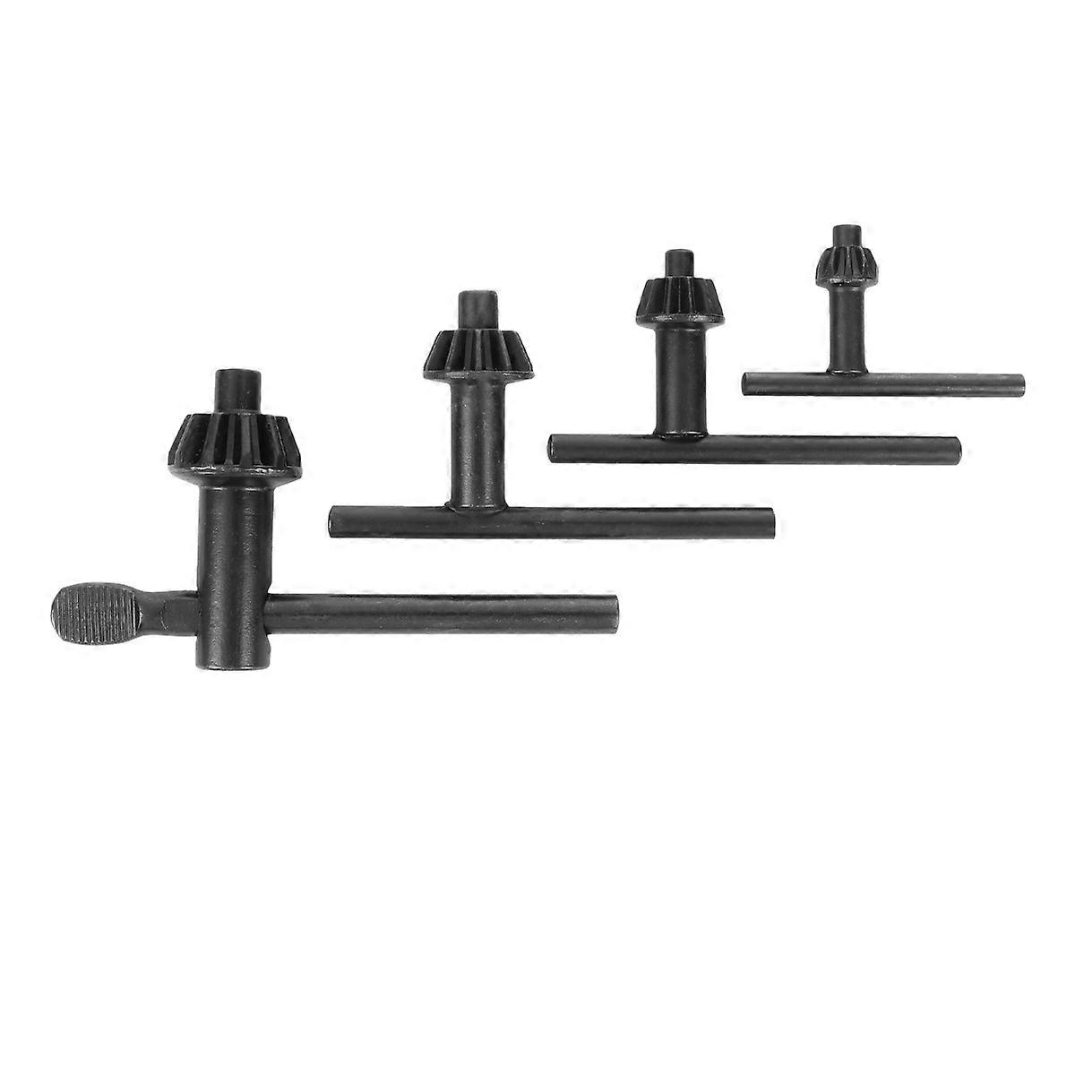 Drill Chuck Wrench Hand Drill Key for Tightness Control 4Pcs Black