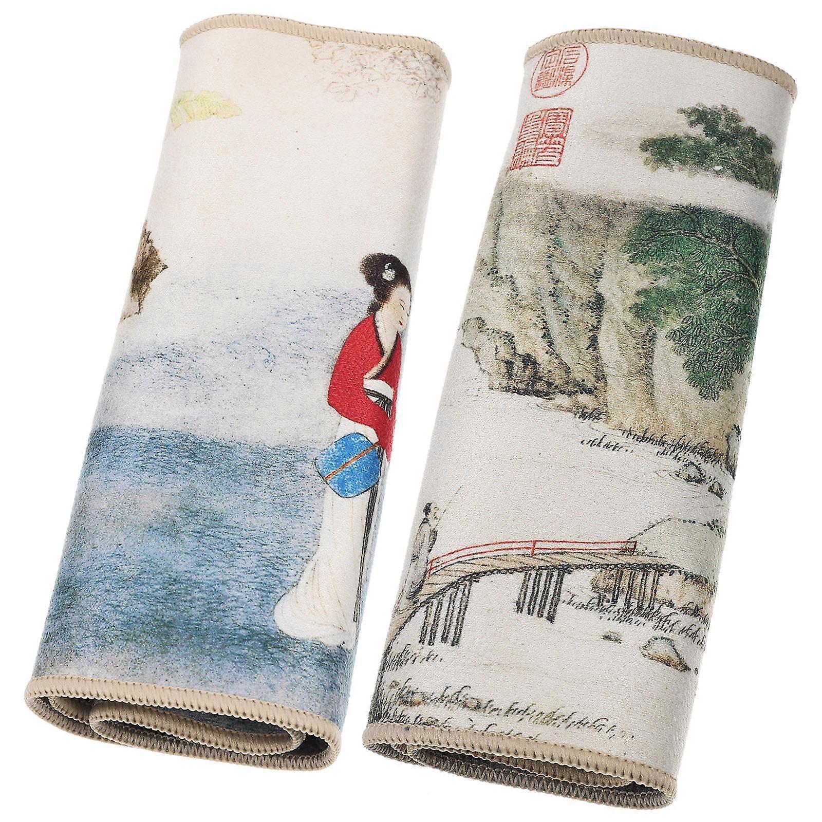 Tea Towel Thickened Teacup Cushion for Kitchen Use 2Pcs Assorted Color