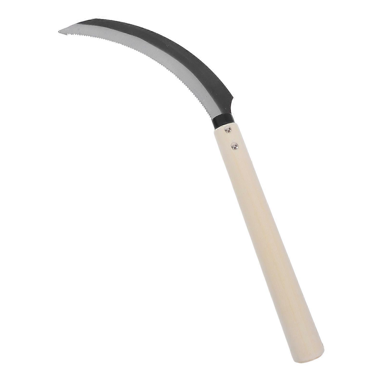 Serrated Garden Harvesting with Wooden Handle for Efficient Weeding 4Pcs