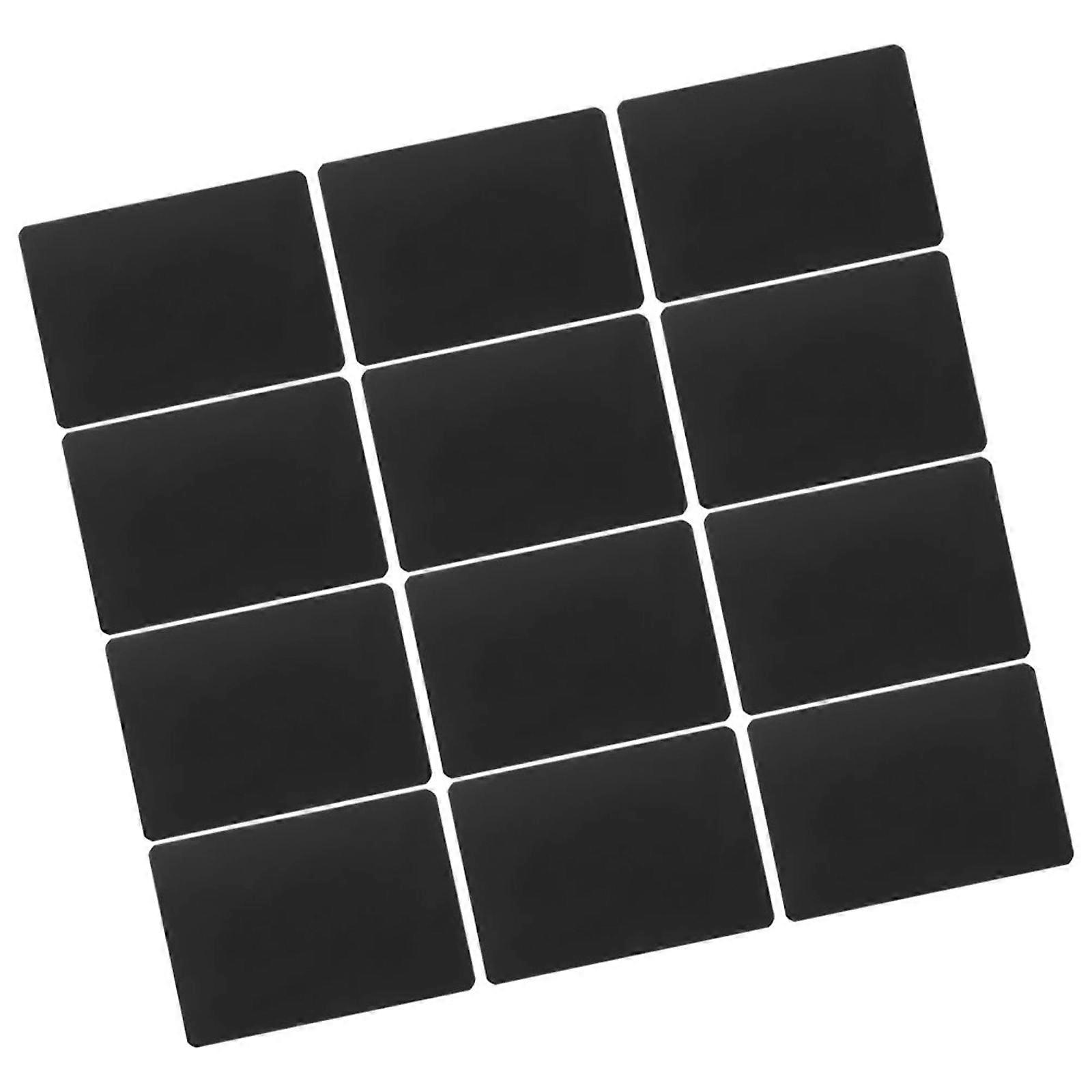 12pcs Black Mini Chalkboard Sign Display Tag for Pricing and Durable ABS Material A7 Size