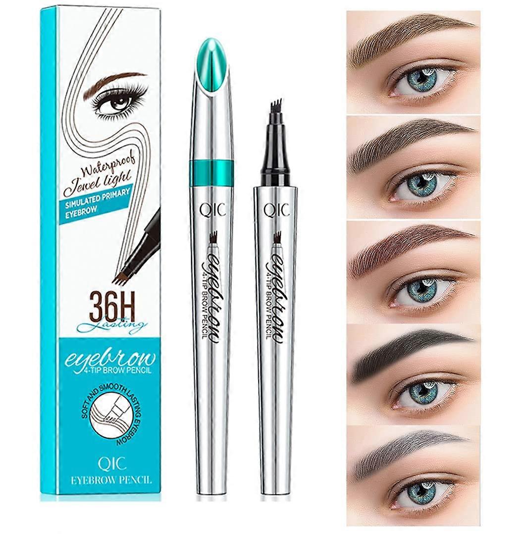 Waterproof Microblading Eyebrow Pencil with Smudge Resistant Formula for Natural Long Lasting Brows