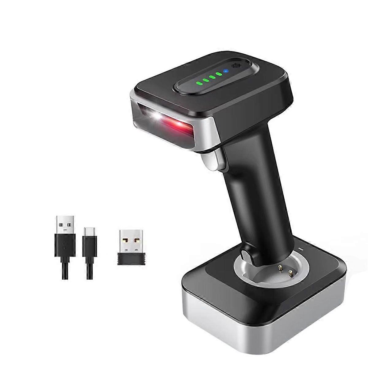 Handheld Bluetooth Barcode Scanner QR Code Wireless 2D Barcode Reader Bar Code Scanner with Chargin