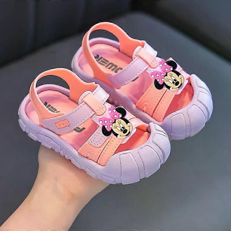 Disney Minnie Mouse cute slippers Cartoon Beach Shoes Summer New Children Sandals Mickey Mouse Casual shoes Baby Toddler Shoes