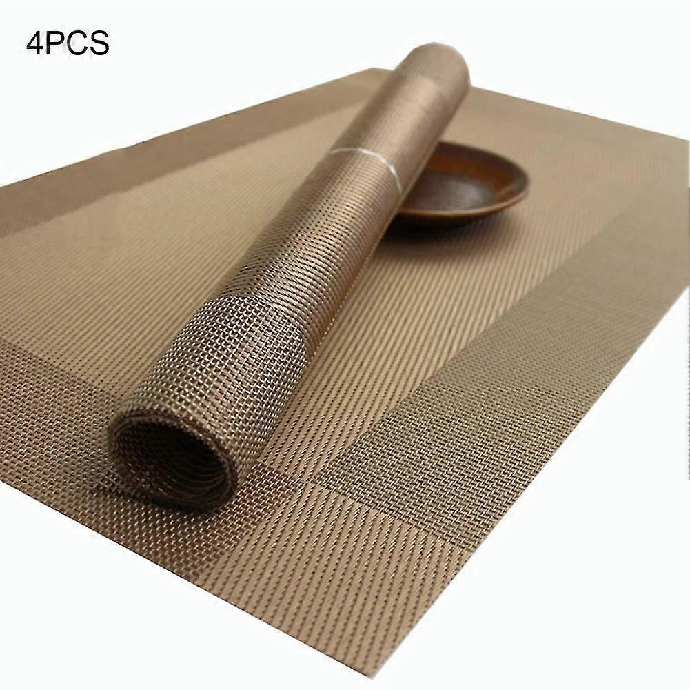 4Pcs/Set Anti-slip Thermal Insulation Placemat Pad Dining Table Mat Accessory