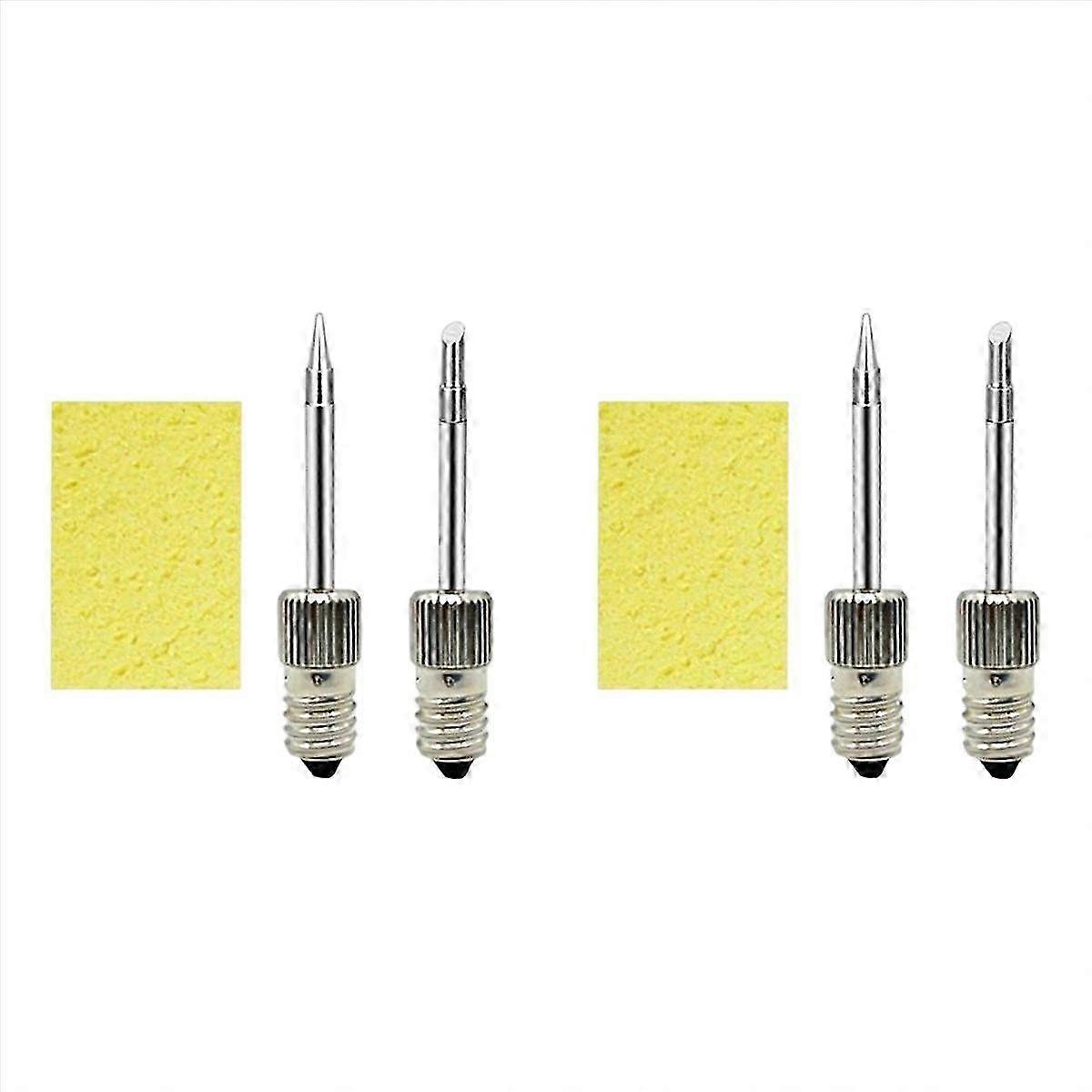 2X Soldering Tips USB Soldering Iron Head Replacement Soldering Iron Tips Welding Head for E10 Inter
