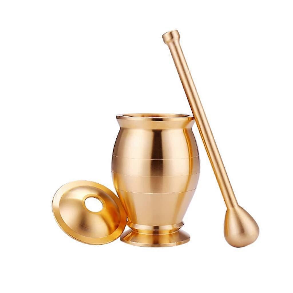 Copper Mortar and Pestle for Kitchen Grinding Spices and Herbs with Stable Flat Base