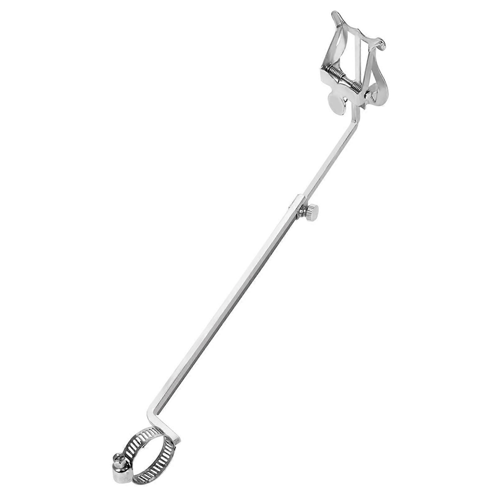 Adjustable Flute Music Stand with RustResistant Coating and Portable Lyre Holder