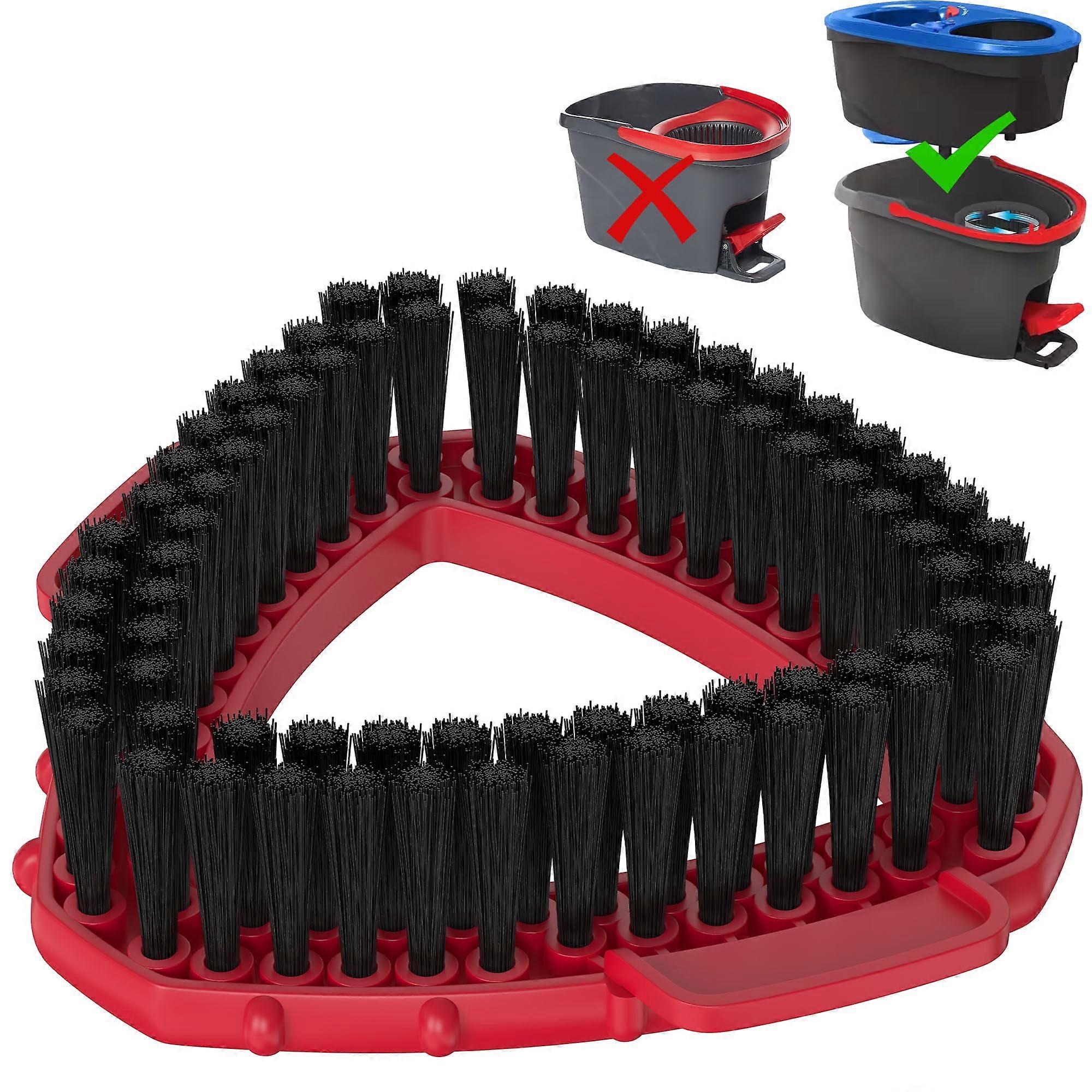 Spin Mop Brush Head Triangle Replacement for 2Tank System with OutwardAngled Bristles, 1 Pack