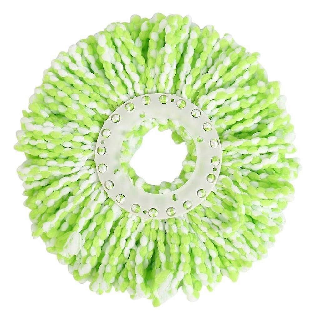 Spin Mop Refill  Microfiber Mop Head Replacement for MultiSurface Cleaning  Green and White