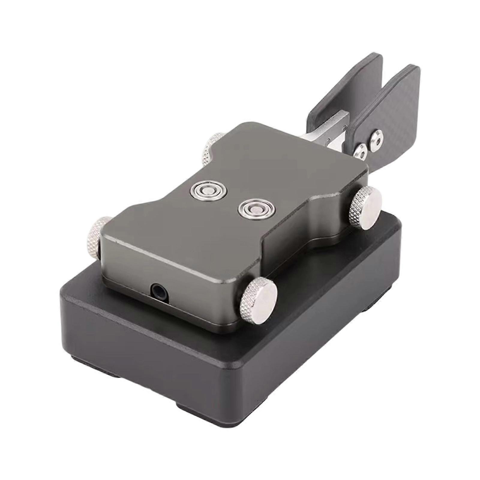 3.5mm Interfaces Compact Morse Code Practice Key with Aluminum Base and Adjustable Contact for Shortwave Radio Enthusiasts Multicolor