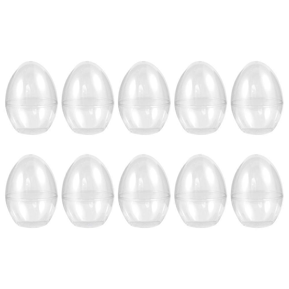10PCS Transparent Candy Storage Boxes Easter Wedding Egg-shaped Candy Boxes
