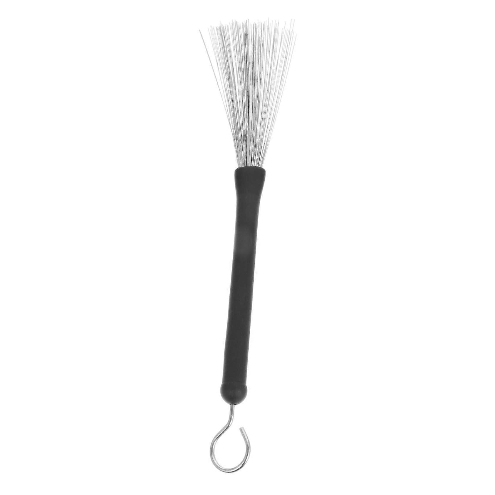 Retractable Wire Drum Brushes with Ergonomic Long Handle for Jazz Performance and Clear Bright Tone