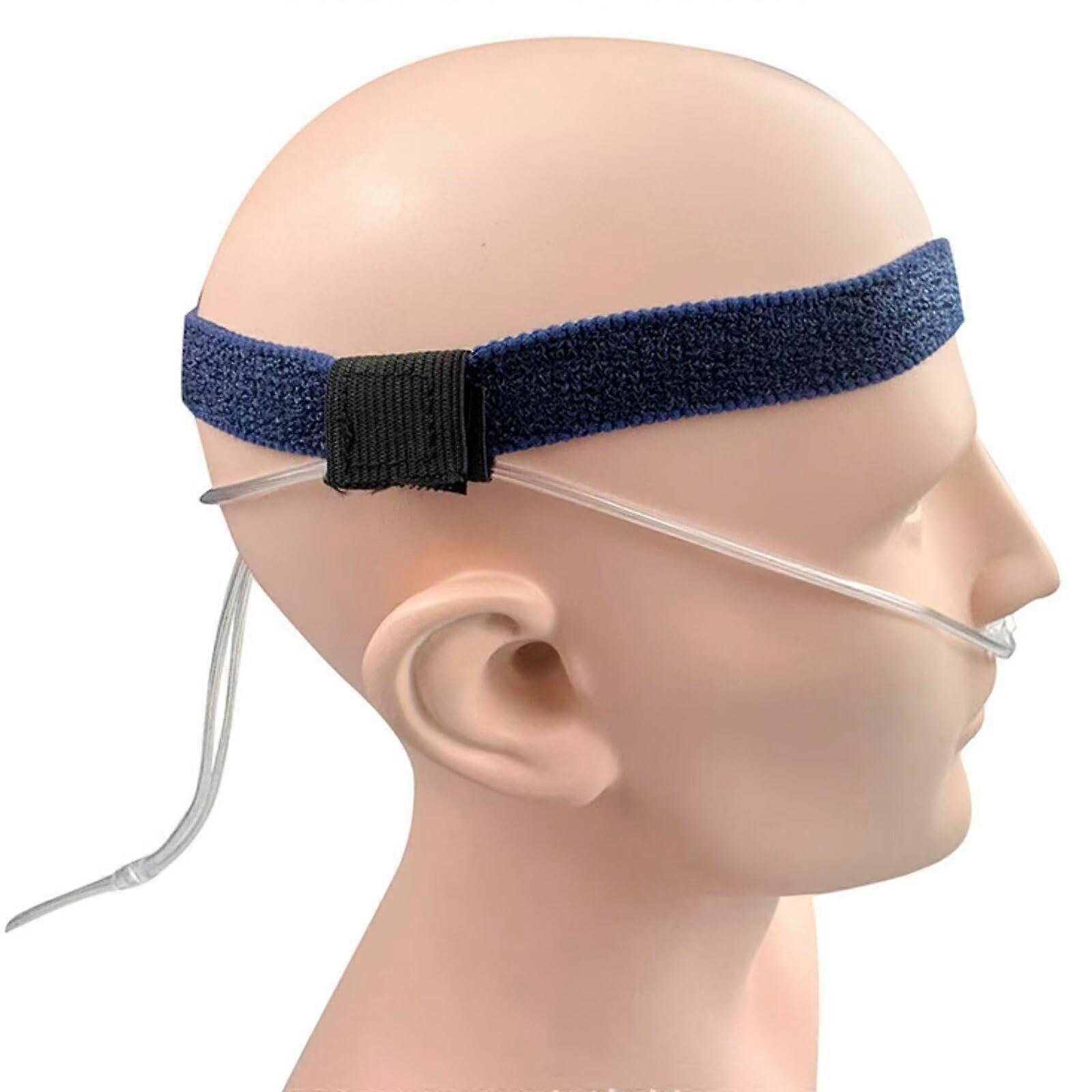 Adjustable Oxygen Nasal Cannula Headband with Ear Pressure Relief and Soft Silicone Protector for Oxygen Users