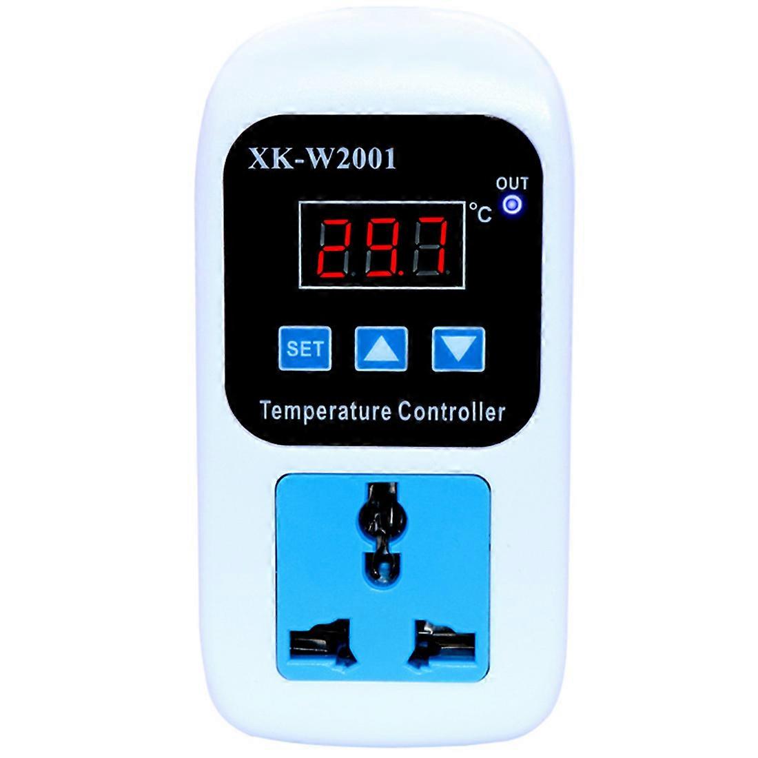 XK-W2001 Digital Temperature Controller Socket AC 110-220V Thermostat Regulator Socket Outlet with NTC Sensor EU Plug