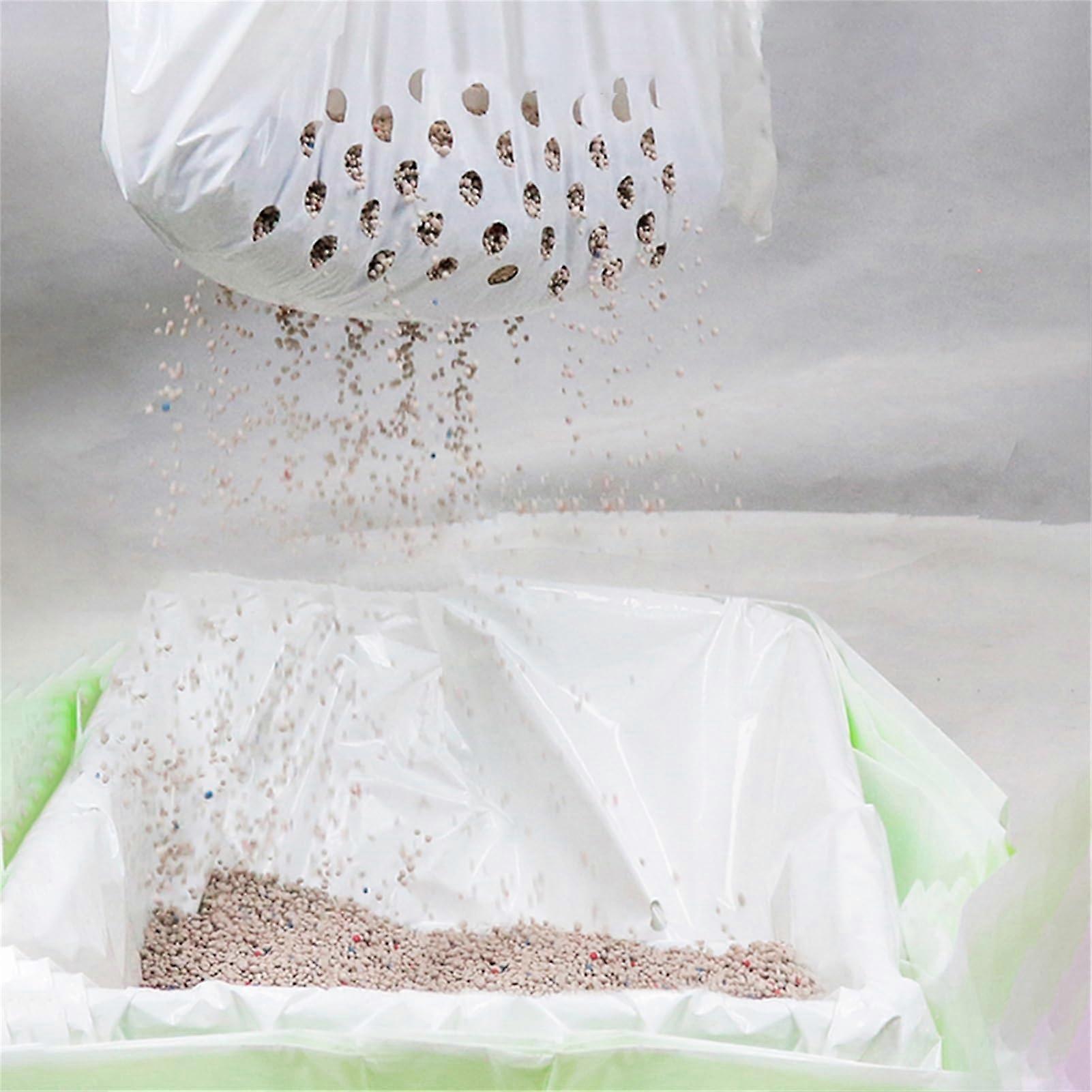 Thick Drawstring Cat Litter Box Liners for Easy Clean Up and Odor Control, Size S, 7 Pack