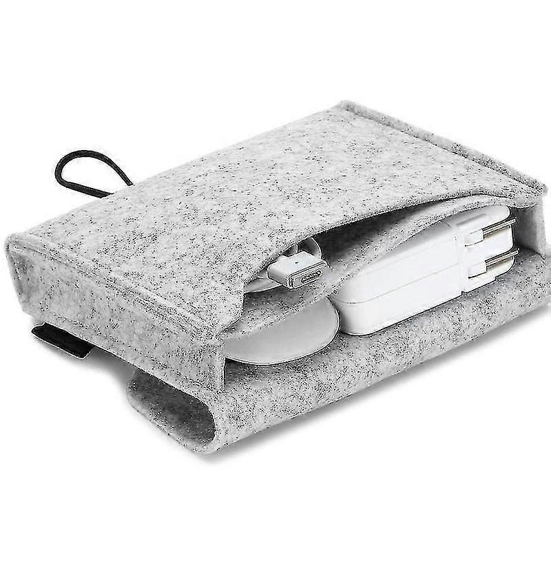 Felt Foldable Storage Bag Portable Lightweight Multifunctional Interchangeable Compartments(light Gray)