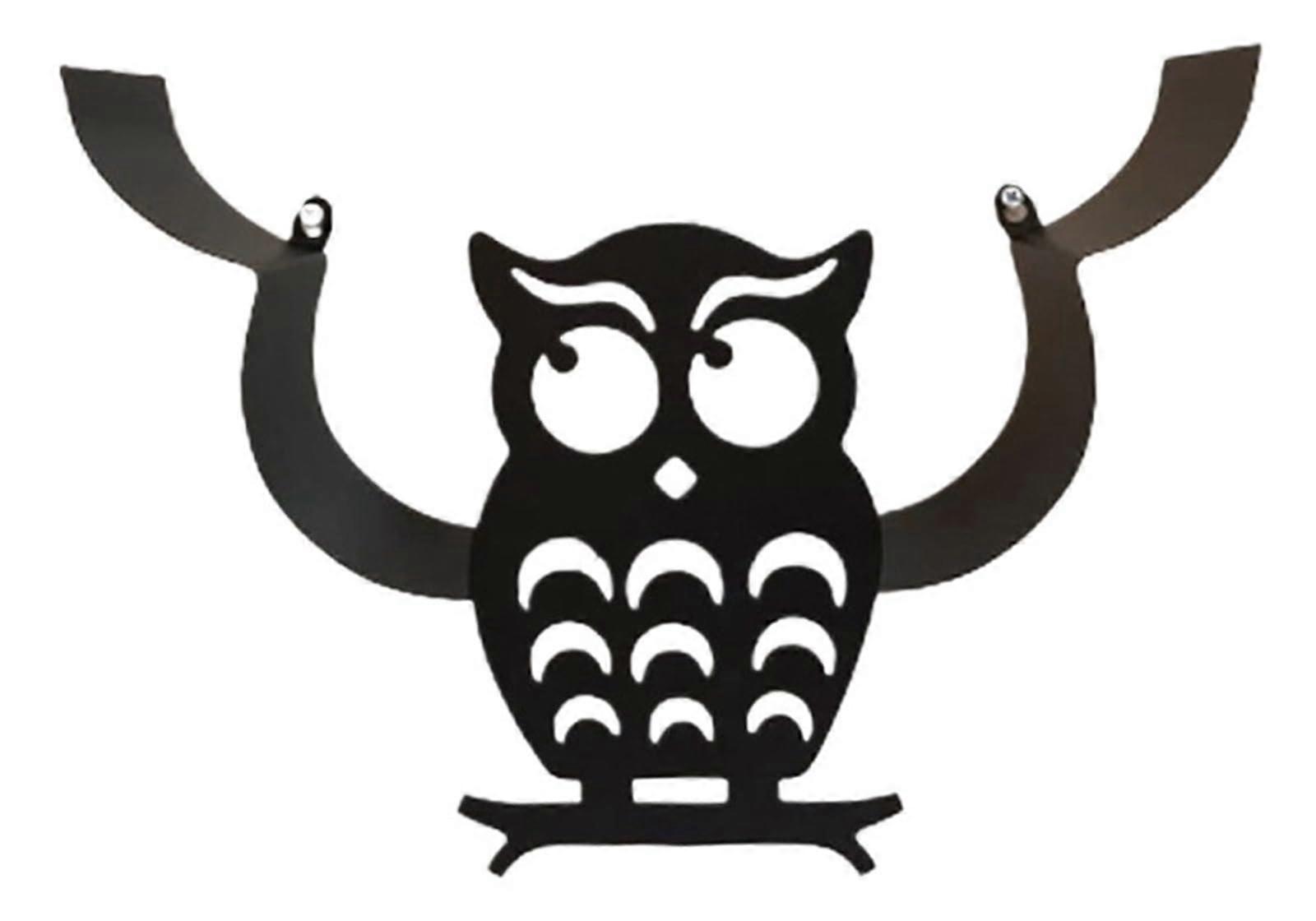 Black Iron Owl Paper Holder Bathroom Tissue Storage Rack Wall Mounted Shelf Durable Space Saving