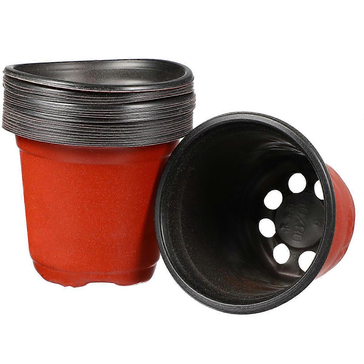 Flower Pots Doitool Plastic Plant Container for Growth 20Pcs