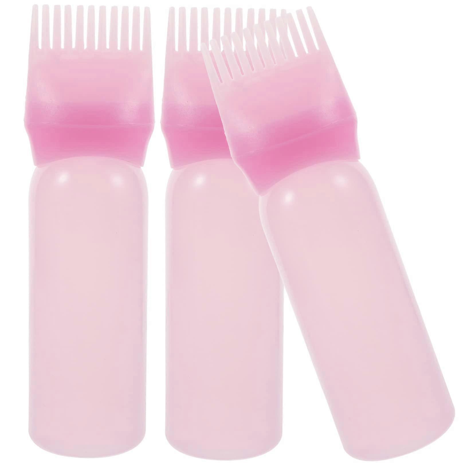 Hair Dye Applicator Bottle with Comb Tip for Precise Root Application, Refillable 3pcs Set