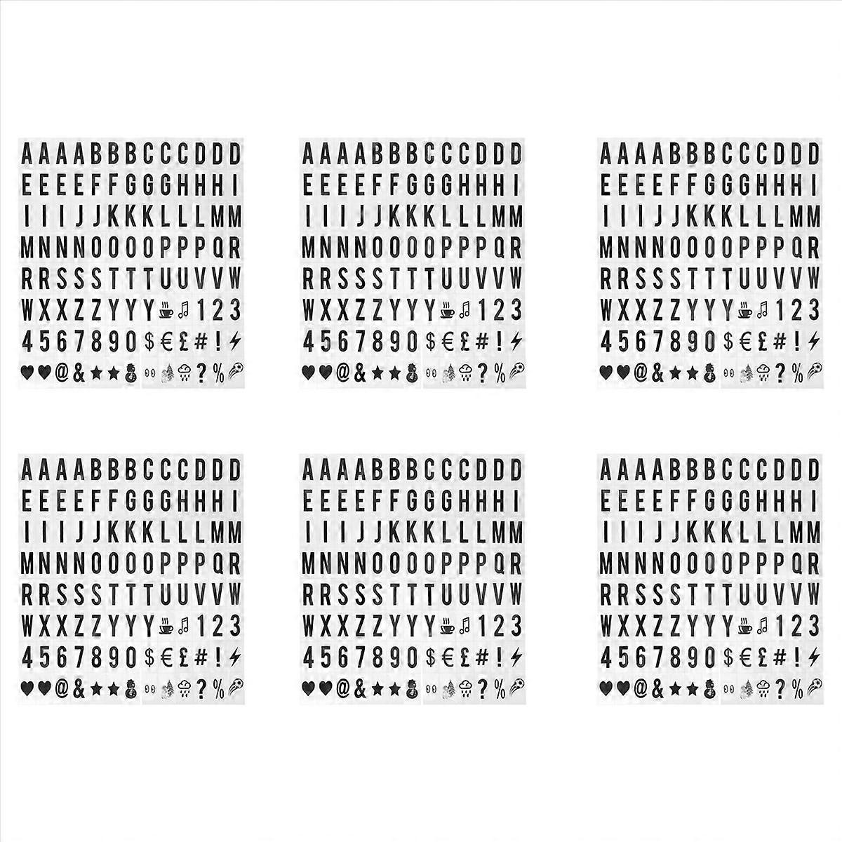 104x Cinematic Lightbox Replacement Letters & Numbers Signs black