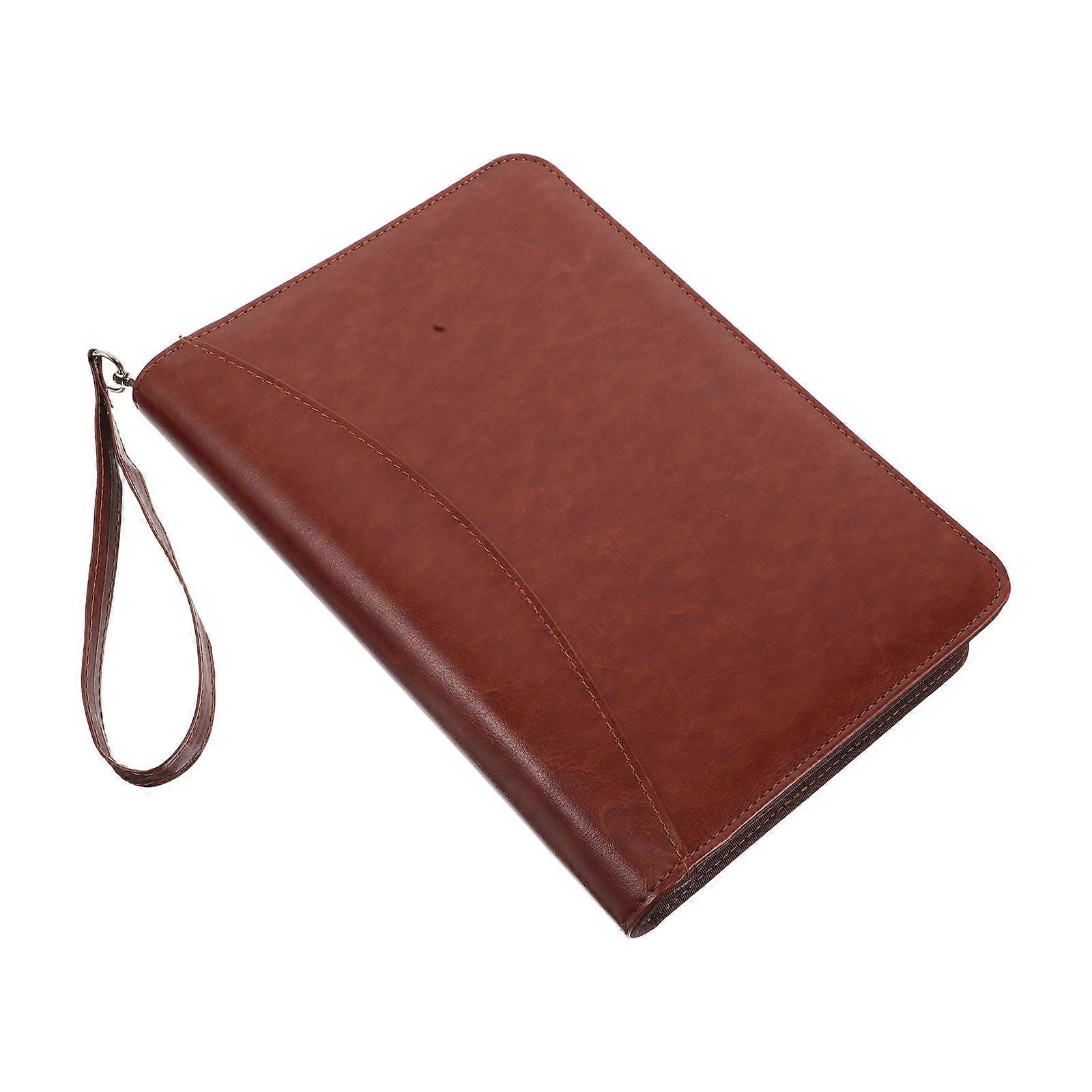 Office Portfolio Binder with Zipper for Business Document Storage