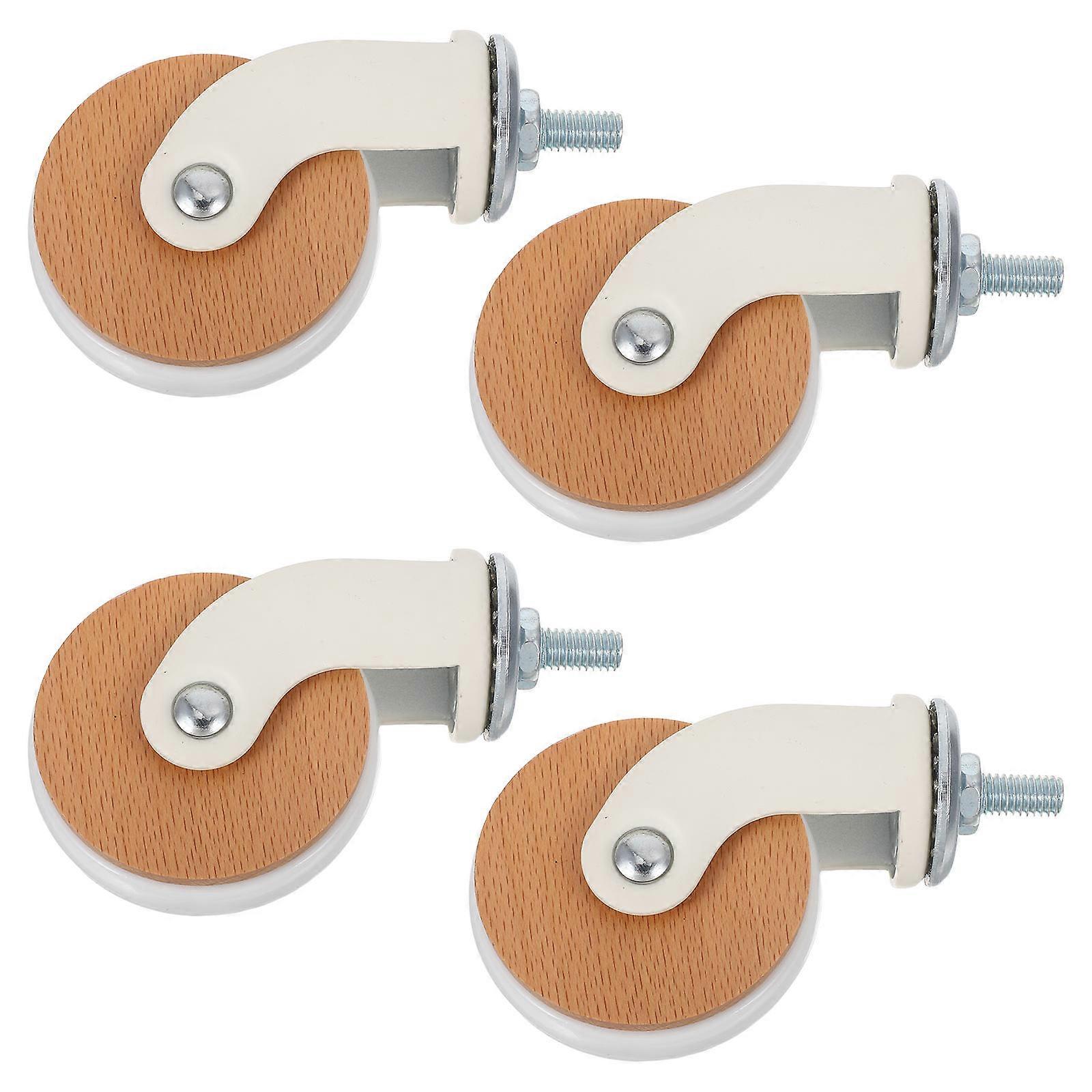 Threaded Caster Wheels Silent Swivel Caster for Home Use 4Pcs Pack