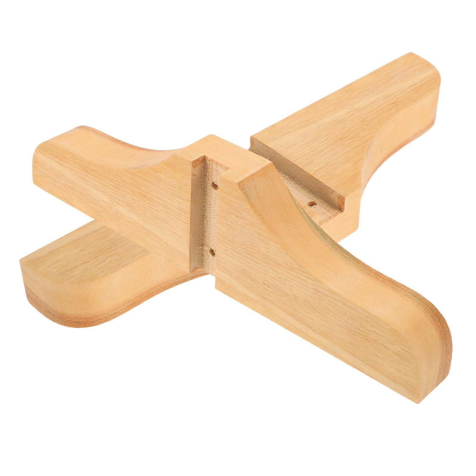 Wooden Privacy Screen Stand with Fixed Brackets 2Pcs Room Divider Holder