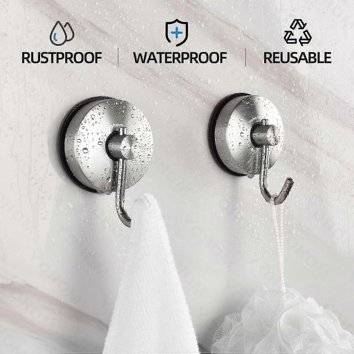 Bathroom suction cup hook strong rack kitchen dish wall shower