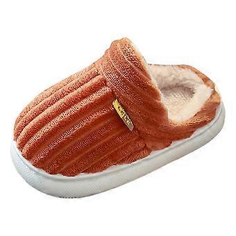 Winterslippers van katoen voor peuters (meisjes en jongens) – Warm, antislip, zacht, met een verticale structuur, geschikt voor thuisgebruik