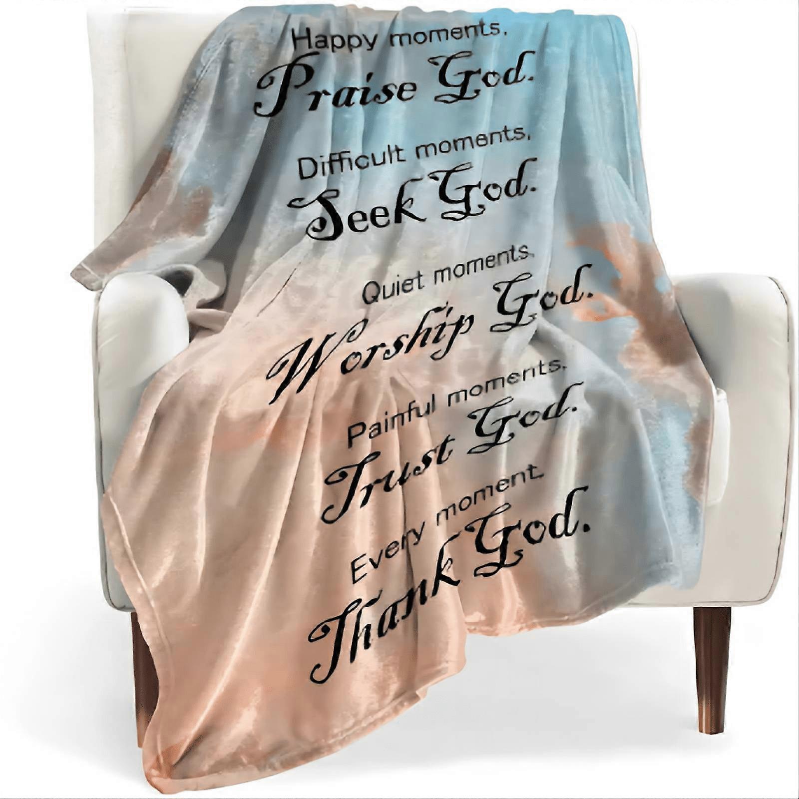 Religious Throw Blanket Fleece Blanket Throws Clouds Pattern 60x80inch