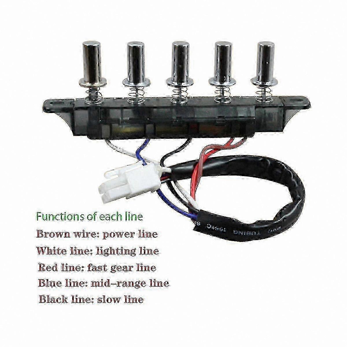 Universal Range Hood Control Panel with 5-Button Switch for Kitchen Ventilation Systems