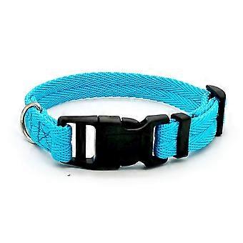 Adjustable Blue Dog Collar for Small Dogs 2030cm with Durable Secure Buckle and Comfort Fit