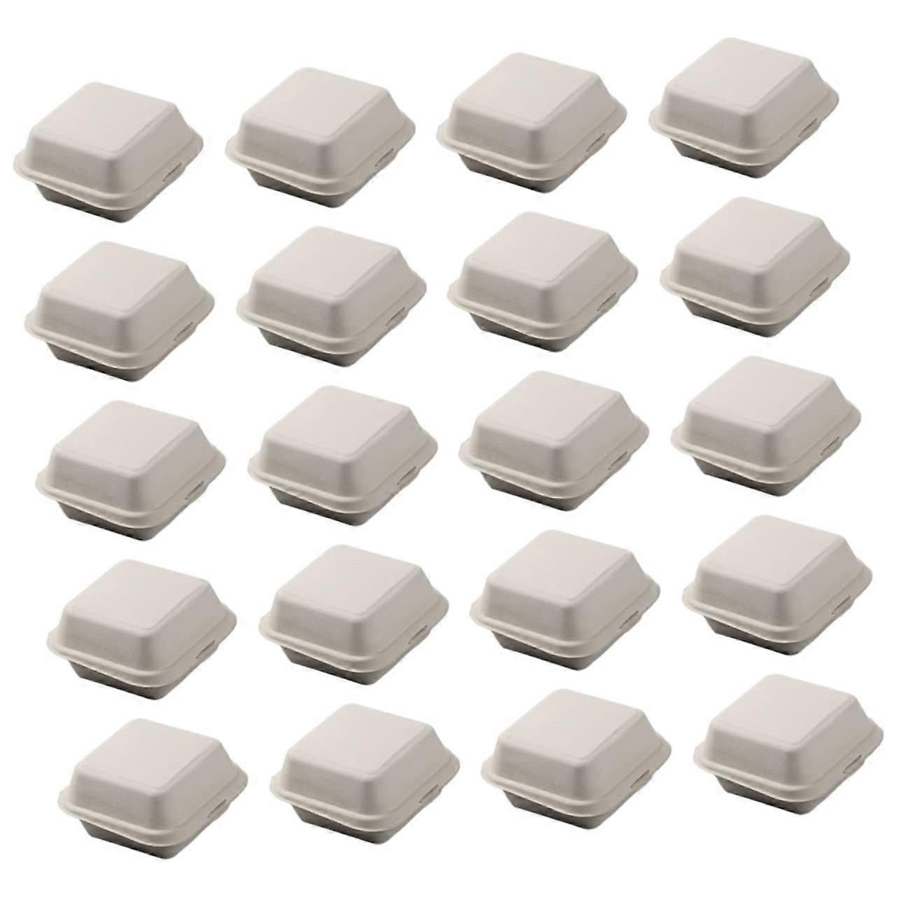 20pcs Disposable Food Containers with Secure Clamshell Closure Stackable Take Out Boxes