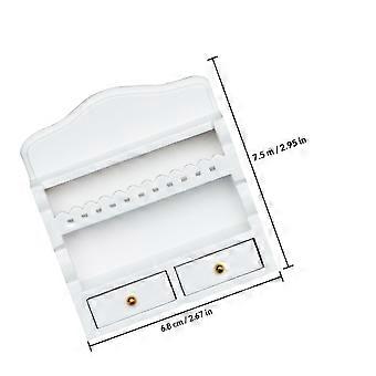 Wwrd Miniature Wooden Storage Rack for Decoration with White Finish