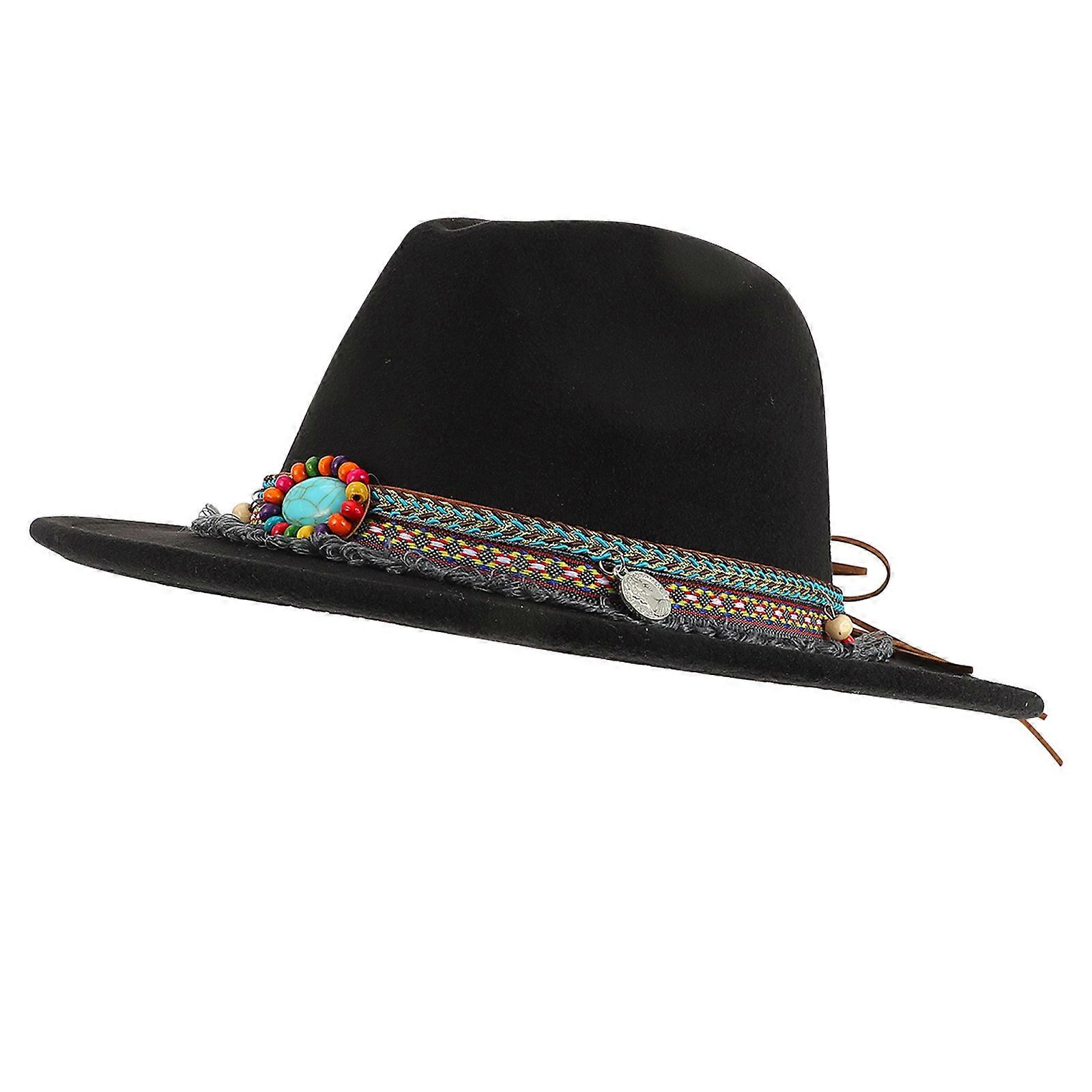 Ethnic Style Jazz Hat Practical Woolen Hat for Decor 1Pcs