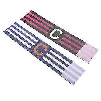 Braçadeira de capitão de futebol ajustável para esportes, com 4 unidades em cores vibrantes.