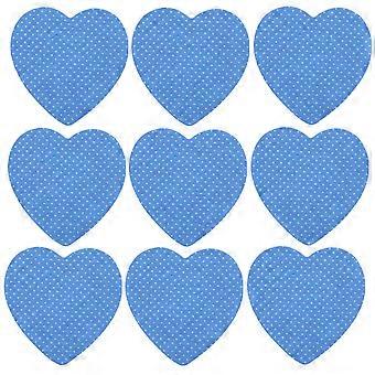 Blue Soft Cotton Heart-Shaped Nail Polish Remover Pads for Gel Nails 200Pcs